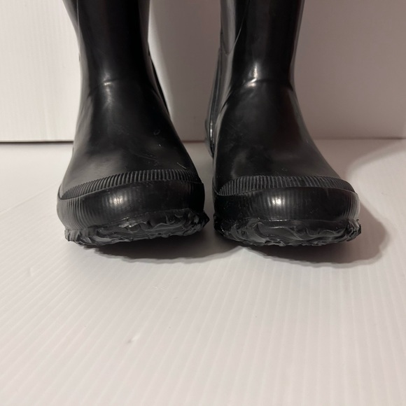 BOGS #52323 ANNE black tall waterproof rain boots women size 7 - Picture 8 of 13